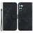 For Samsung Galaxy A15 4G Leather Case Imprinted Wallet Stand Smartphone Cover - Black - 1