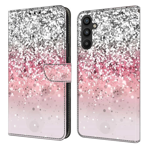 For Samsung Galaxy A15 4G Case Anti-scratch PU Leather 3D Pattern Phone Cover - Gradient - 1