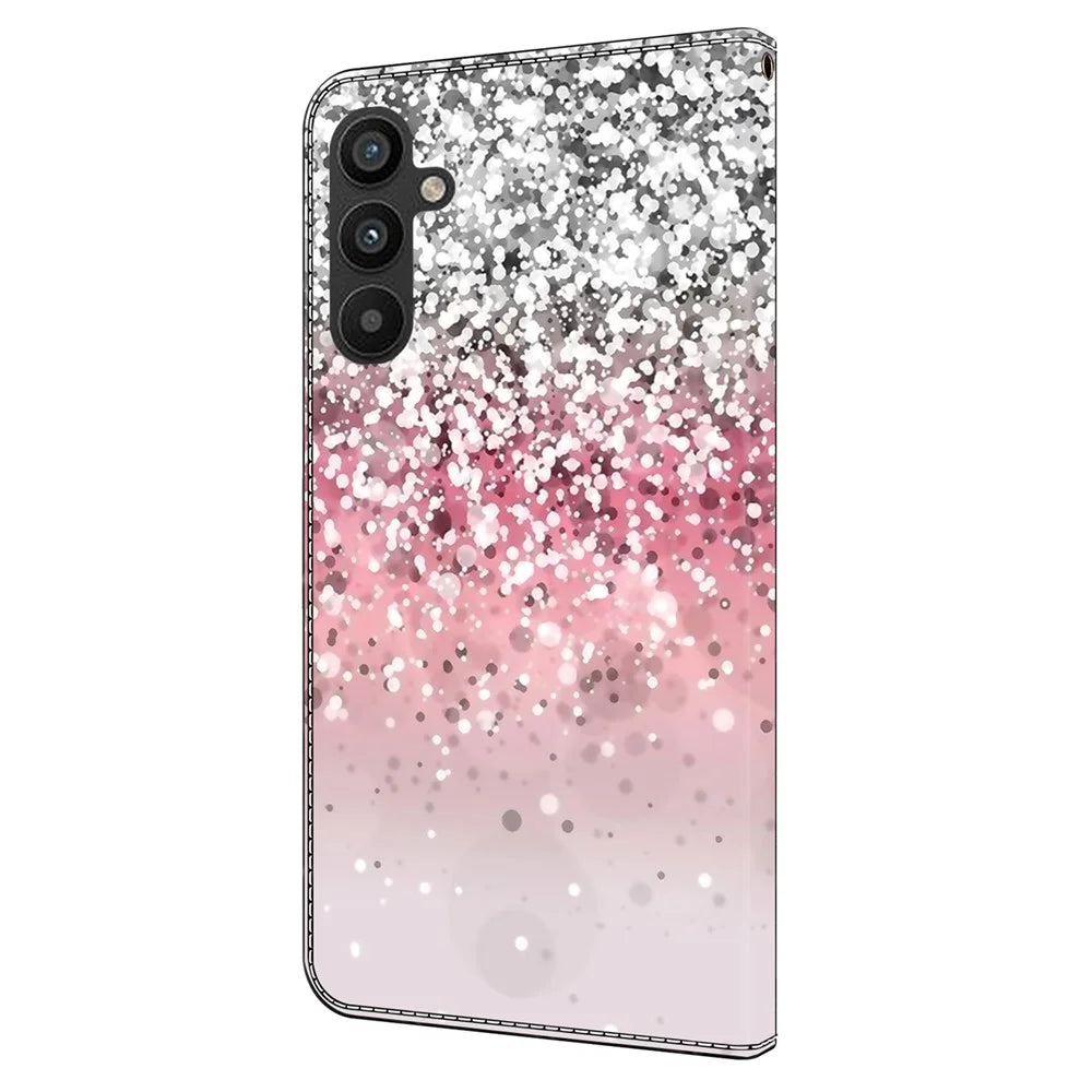 For Samsung Galaxy A15 4G Case Anti-scratch PU Leather 3D Pattern Phone Cover - Gradient - 7