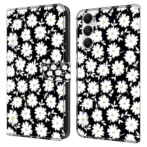For Samsung Galaxy A05s 4G Case Wallet PU Leather 3D Pattern Flip Phone Cover - Floral - 1
