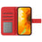 HT04 For Google Pixel 8a Case Imprinted Leather Smartphone Cover with Shoulder Strap - Red - 2