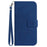 HT04 For Samsung Galaxy S24 Ultra Cover PU Leather Phone Case with Wrist Strap - Sapphire - 7