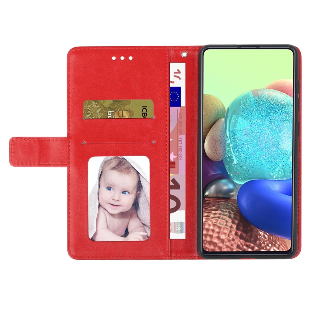 For Samsung Galaxy S24 Ultra Case with Wrist Strap Y Shaped Lines Imprint Leather Phone Cover - Red - 2