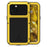 LOVE MEI For iPhone 15 Case with Tempered Glass Screen Protector Phone Cover - Yellow - 1