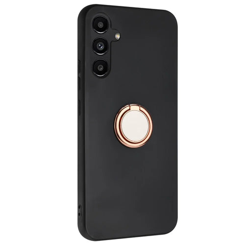 For Samsung Galaxy A15 4G Case TPU Phone Cover with Ring Kickstand - Rose Gold - 1
