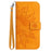 HT04 For Samsung Galaxy S24 Cover Drop Proof PU Leather Phone Case with Wrist Strap - Yellow - 7