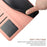 HT03 For Samsung Galaxy A15 4G Case Imprinted Leather Protective Phone Cover with Long Strap - Pink - 4