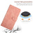 HT03 For Samsung Galaxy A15 4G Case Imprinted Leather Protective Phone Cover with Long Strap - Pink - 6