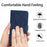 HT05 For Samsung Galaxy A15 4G Case Imprinted Phone Wallet Cover - Blue - 6