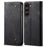 For Samsung Galaxy S24 Case Slim-Fit Phone Shell Wallet PU Leather Cell Phone Cover - Black - 1