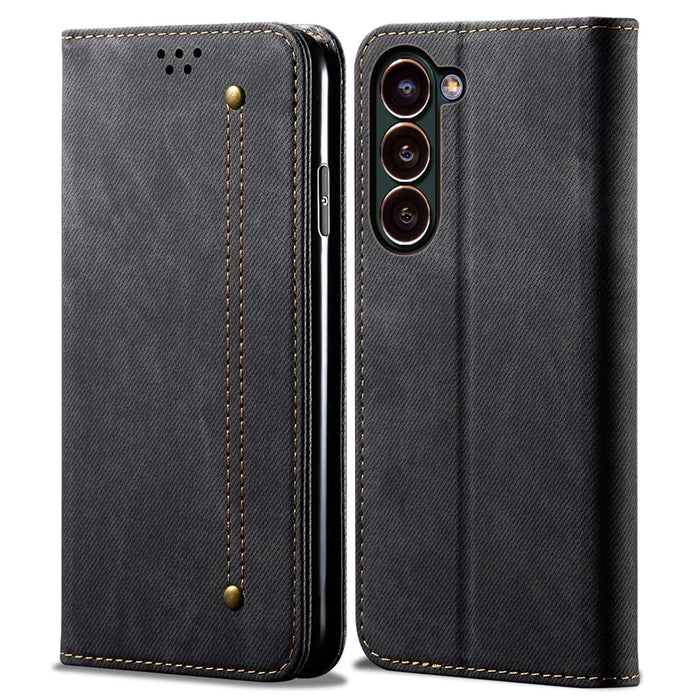 For Samsung Galaxy S24 Case Slim-Fit Phone Shell Wallet PU Leather Cell Phone Cover - Black - 1
