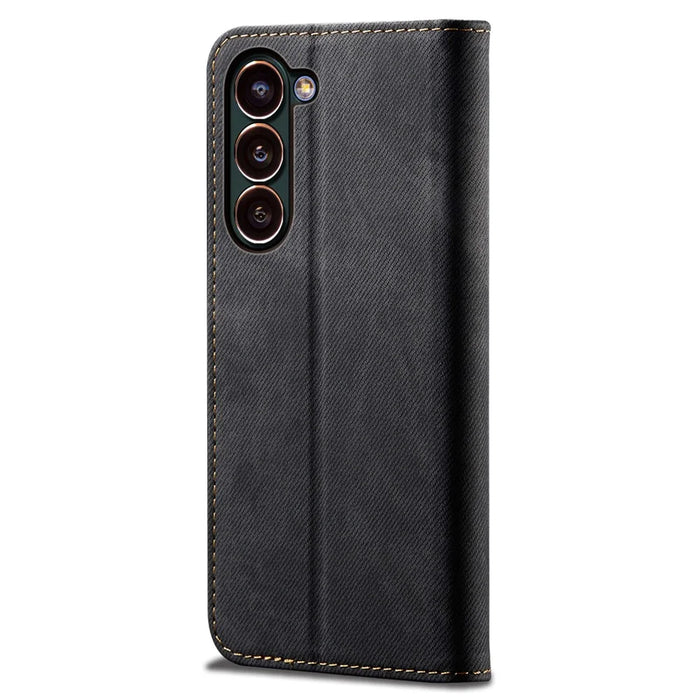 For Samsung Galaxy S24 Case Slim-Fit Phone Shell Wallet PU Leather Cell Phone Cover - Black - 6