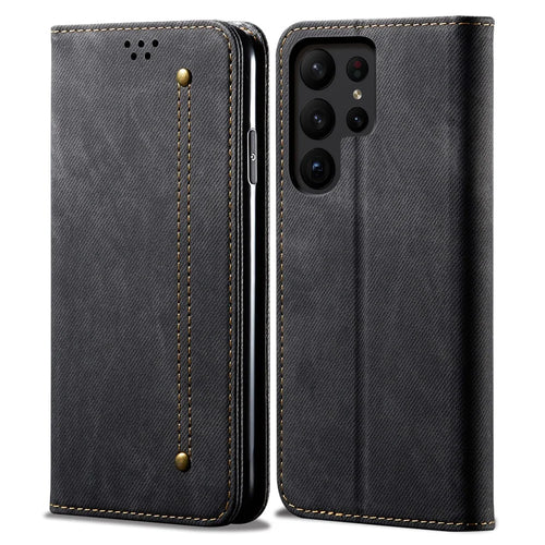 For Samsung Galaxy S24 Ultra Case Slim Phone Cover Wallet PU Leather Phone Shell - Black - 1