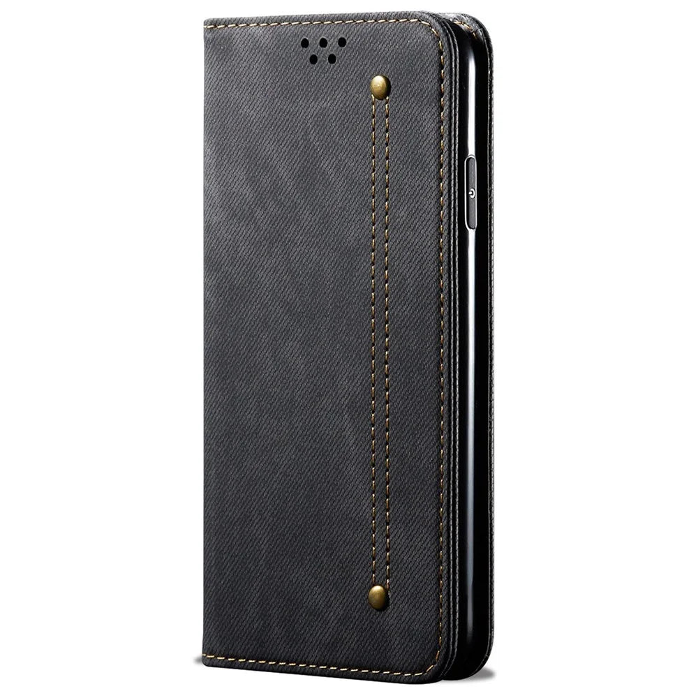 For Samsung Galaxy S24 Ultra Case Slim Phone Cover Wallet PU Leather Phone Shell - Black - 5