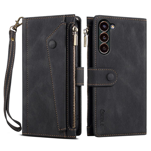 ESEBLE Star Series For Samsung Galaxy S24+ Case Zipper Pocket Wallet Leather Phone Cover - Black - 1