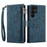 ESEBLE Star Series For Samsung Galaxy S24 Ultra Case Anti-drop Wallet Leather Phone Cover - Blue - 1