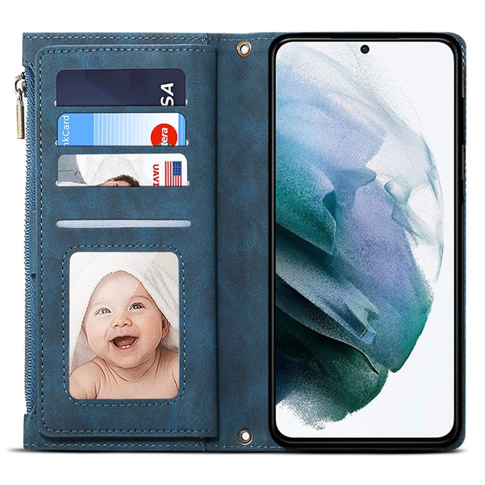 ESEBLE Star Series For Samsung Galaxy S24 Ultra Case Anti-drop Wallet Leather Phone Cover - Blue - 2