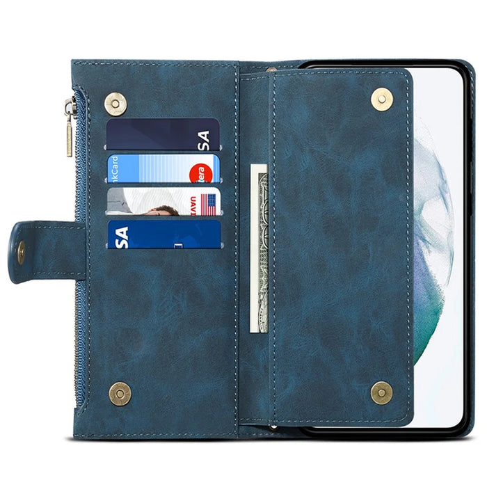 ESEBLE Star Series For Samsung Galaxy S24 Ultra Case Anti-drop Wallet Leather Phone Cover - Blue - 4
