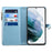 ESEBLE For Samsung Galaxy S24 Case Zipper Pocket Wallet Leather Phone Cover - Blue - 2