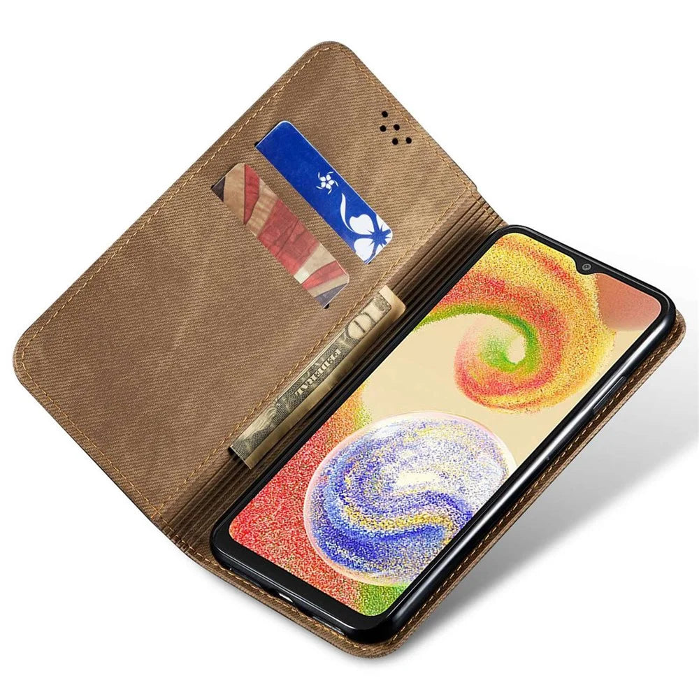 For Samsung Galaxy S24+ Case Flip Stand Wallet PU Leather Cell Phone Cover - Khaki - 2