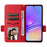 For Samsung Galaxy A05 4G Case Litchi Texture Cell Phone Leather Cover with Strap - Red - 2