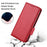 For Samsung Galaxy A05 4G Case Litchi Texture Cell Phone Leather Cover with Strap - Red - 6