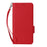 For Samsung Galaxy A05 4G Case Litchi Texture Cell Phone Leather Cover with Strap - Red - 7