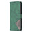 BINFEN COLOR For Google Pixel 8a Phone Cases Wallet Stand Geometry Imprint Leather Cover - Green - 4