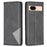 For Google Pixel 8a Case Magnetic Closing PU Leather Phone Cover with Card Slots - Black - 1