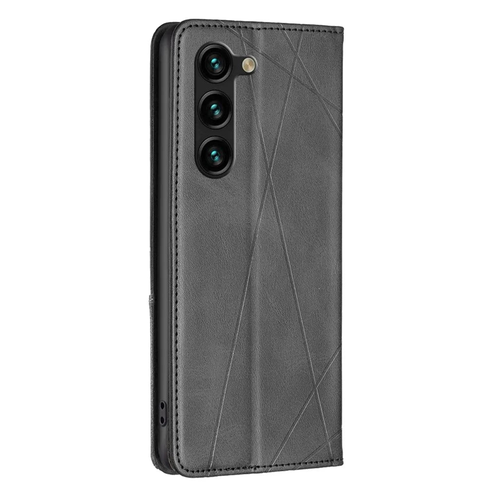 For Samsung Galaxy S25+ / S24+ Case Anti-Scratch PU Leather Phone Cover Shell with Card Slots - Black - 6