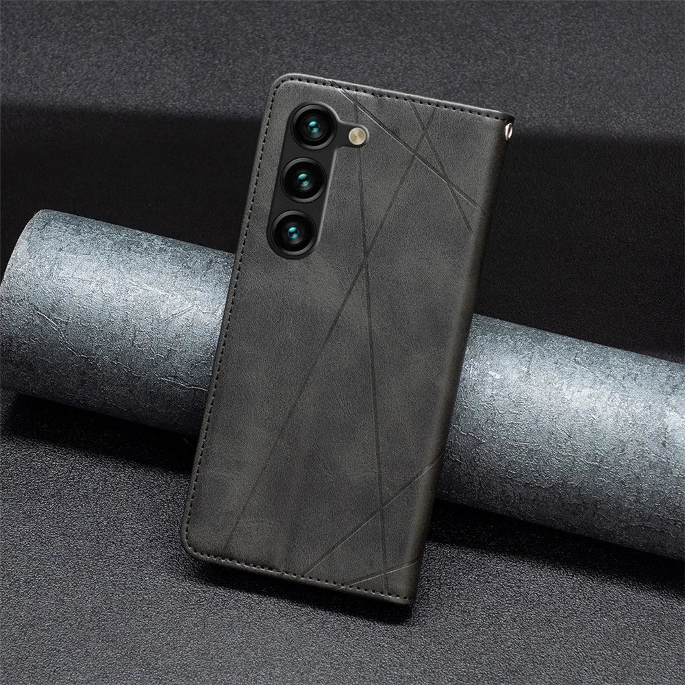For Samsung Galaxy S25+ / S24+ Case Anti-Scratch PU Leather Phone Cover Shell with Card Slots - Black - 7