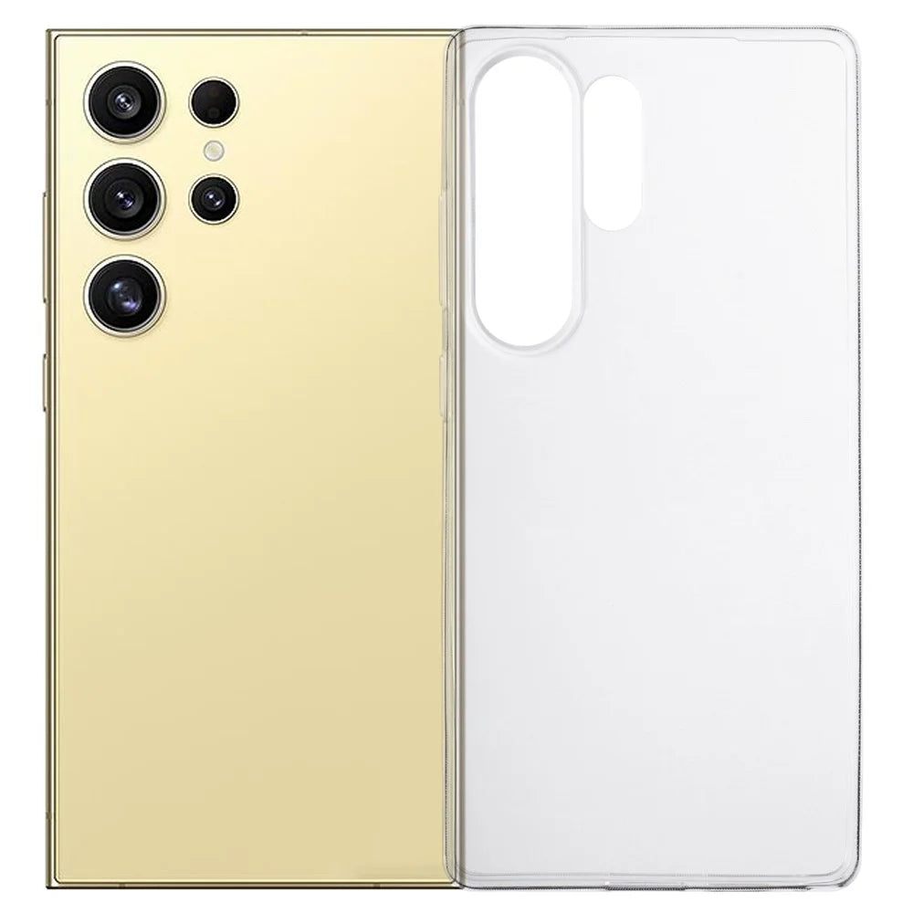 For Samsung Galaxy S24 Ultra Flexible TPU Clear Phone Case Anti-Scratch Cover (Big Rear Lens Hole) - 1