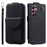 For Samsung Galaxy S24 Ultra Case Scratch Resistant Vertical Flip PU Leather+TPU Phone Cover - Black - 1