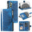 For Samsung Galaxy S24+ Case Mobile Phone Shell Wallet PU Leather Phone Cover with Strap - Blue - 1