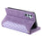 For Samsung Galaxy S24 Case Zipper Pocket Phone Leather Cover with Strap - Purple - 3