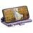 For Samsung Galaxy S24 Case Zipper Pocket Phone Leather Cover with Strap - Purple - 4