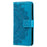 For Samsung Galaxy S24 Leather Case Mandala Flower Wallet Cover with Strap - Blue - 5