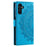 For Samsung Galaxy S24 Leather Case Mandala Flower Wallet Cover with Strap - Blue - 6