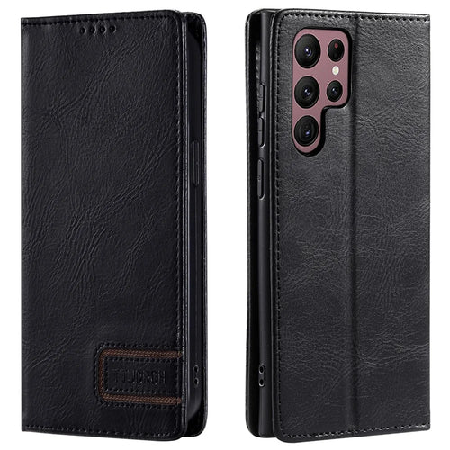 TTUDRCH Style 007 For Samsung Galaxy S24 Ultra Case RFID Blocking Wallet Cover - Black - 1