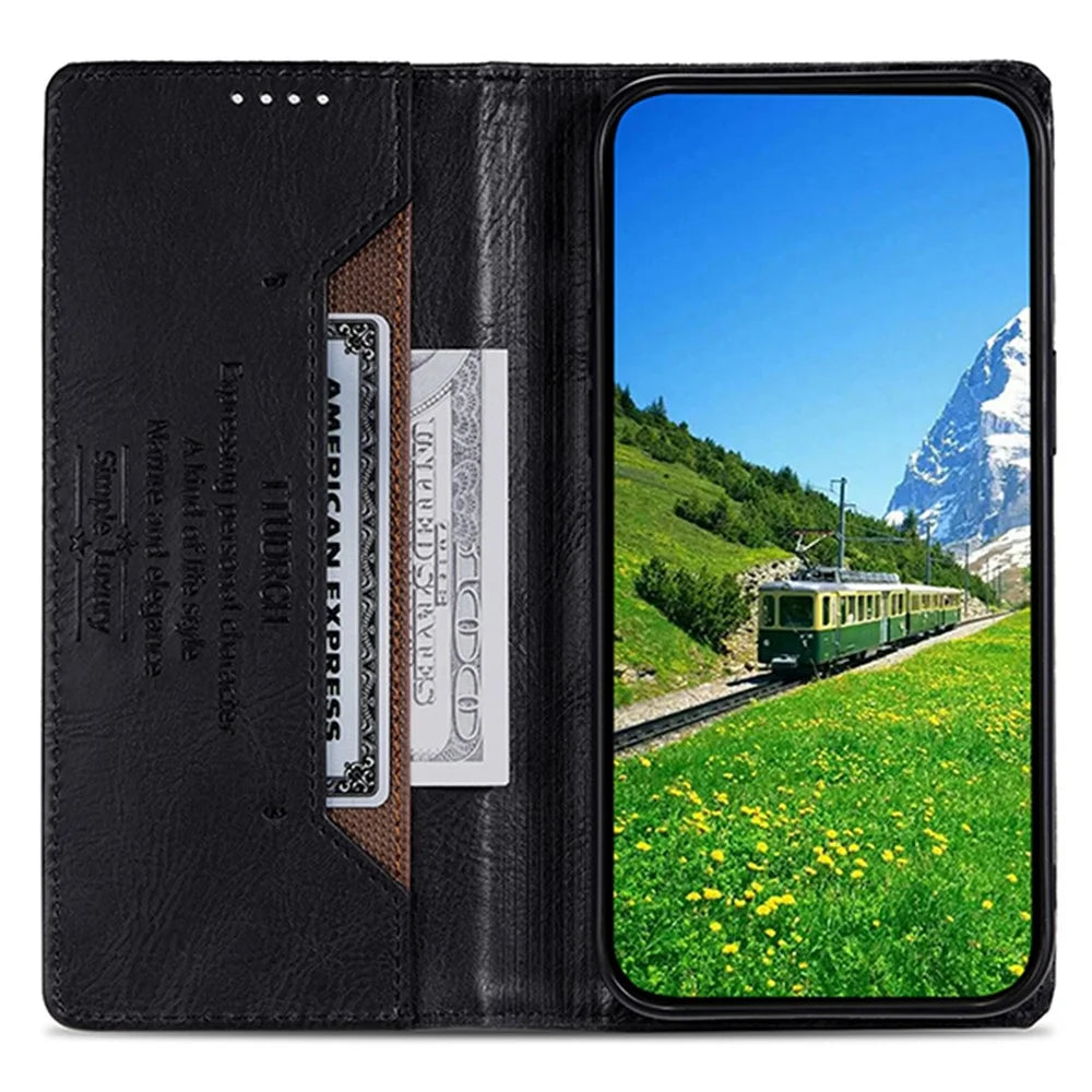 TTUDRCH Style 007 For Samsung Galaxy S24 Ultra Case RFID Blocking Wallet Cover - Black - 2