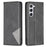 For Samsung Galaxy S25 / S24 Case Magnetic Closing PU Leather Card Slots Phone Cover - Black - 1