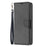 For Samsung Galaxy S25 / S24 Wallet Case with Wrist Strap Litchi Texture Leather Phone Stand Cover - Black - 4