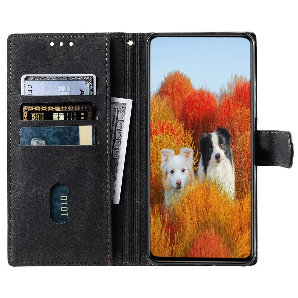 TTUDRCH Style 004 for Samsung Galaxy S24+ Case RFID Blocking Wallet Leather Cover - Black - 2