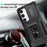 For Samsung Galaxy S23 Case Slide Lens Lid PC+TPU Phone Kickstand Cover - Black - 6