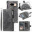 For Google Pixel 8 Case Magnetic PU Leather Wallet Phone Cover with Strap - Grey - 1