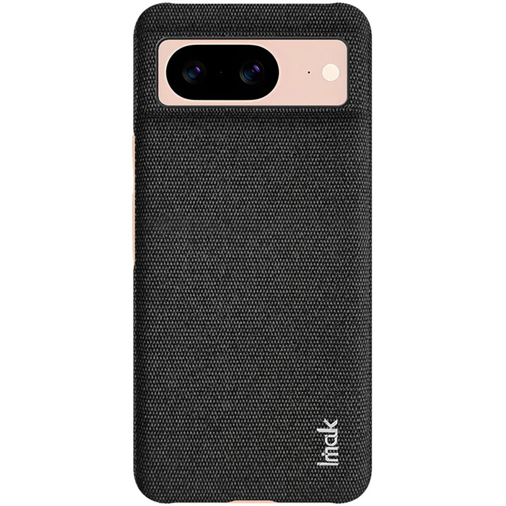 IMAK Ruiyi Series for Google Pixel 8 Case Cloth Texture Bump Proof PU Leather + PC Cell Phone Cover - Black - 4