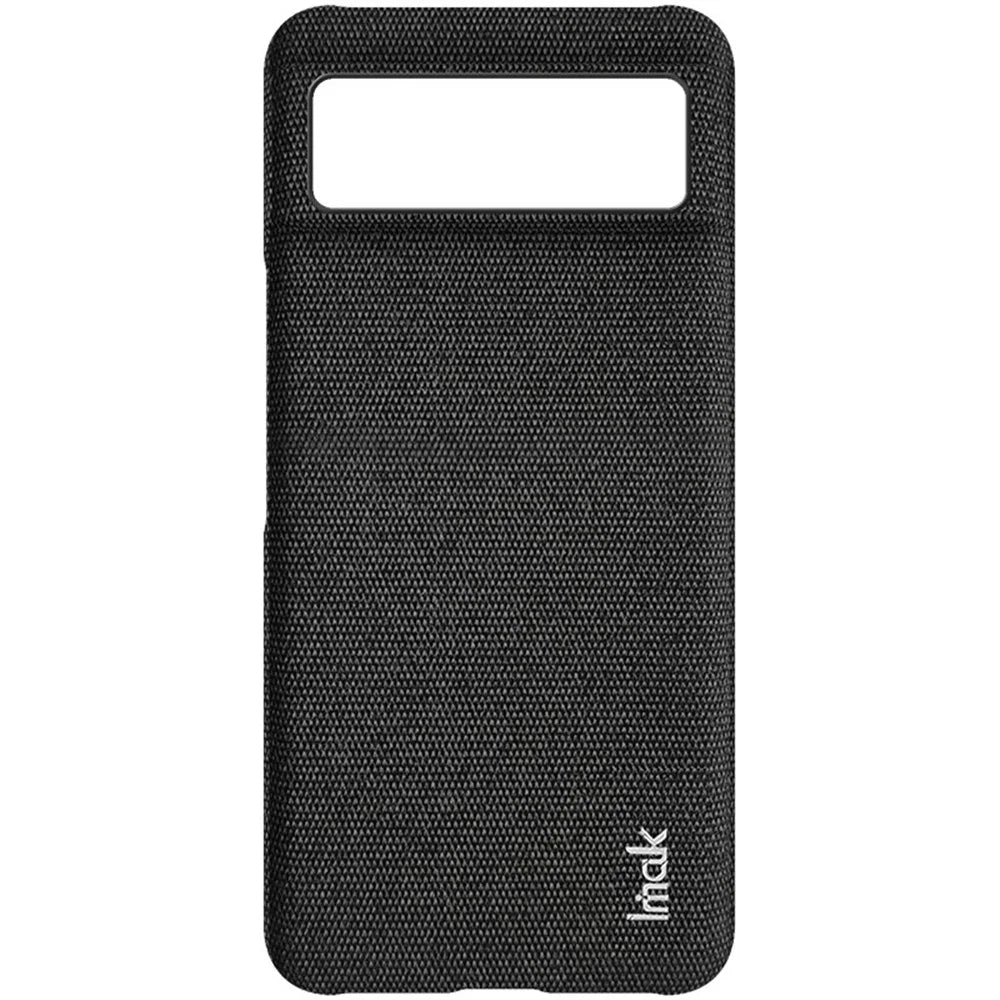 IMAK Ruiyi Series for Google Pixel 8 Case Cloth Texture Bump Proof PU Leather + PC Cell Phone Cover - Black - 7