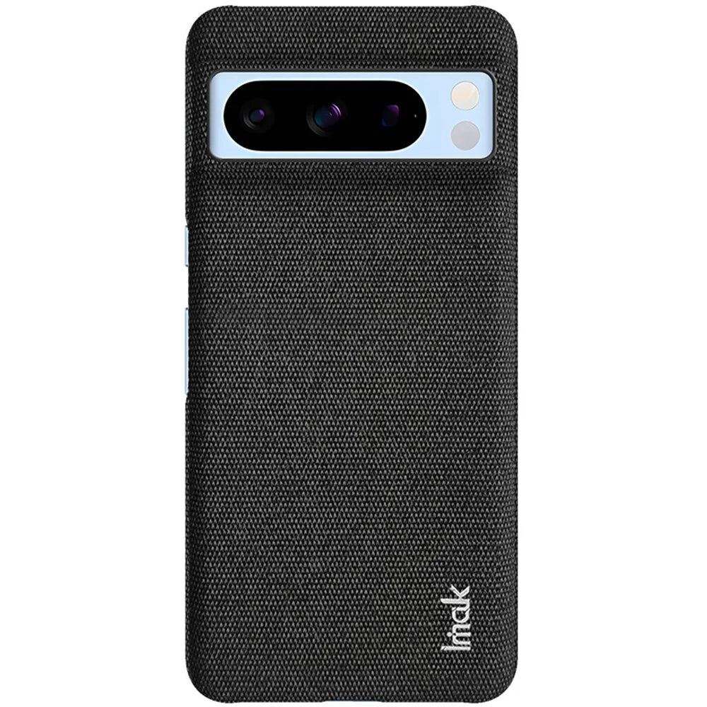 IMAK Ruiyi Series for Google Pixel 8 Pro Case Anti-scratch Cloth Texture PU Leather+PC Phone Cover - Black - 4
