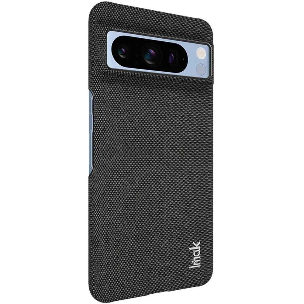 IMAK Ruiyi Series for Google Pixel 8 Pro Case Anti-scratch Cloth Texture PU Leather+PC Phone Cover - Black - 6