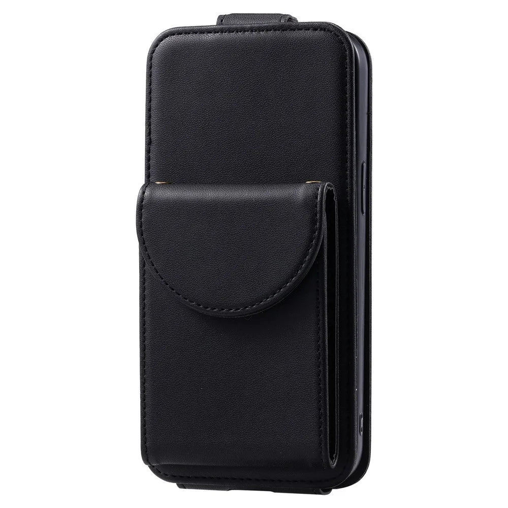 For Samsung Galaxy A52 4G / A52 5G / A52s 5G Case Fall Proof Leather+TPU Vertical Flip Stand Cover - Black - 7